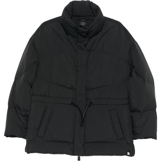 Bacon cappotto imbottito con coulisse - nero