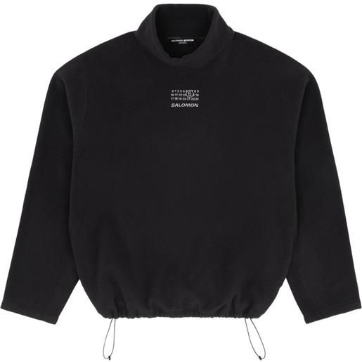 MM6 Maison Margiela X Salomon felpa a collo alto con logo - nero