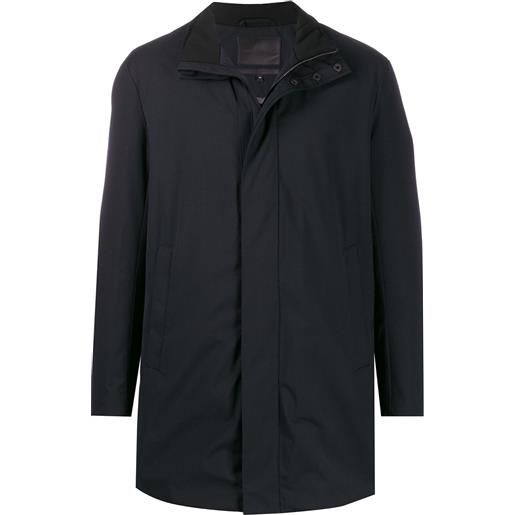 Emporio Armani cappotto con fodera a contrasto - blu