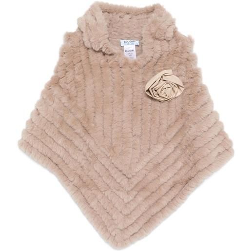 Blugirl mantella con applicazione a fiori - toni neutri