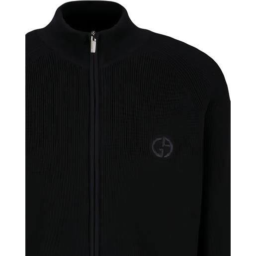 Giorgio Armani cardigan con zip - nero