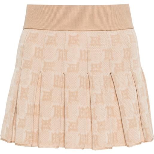 MISBHV minigonna con monogramma jacquard - toni neutri