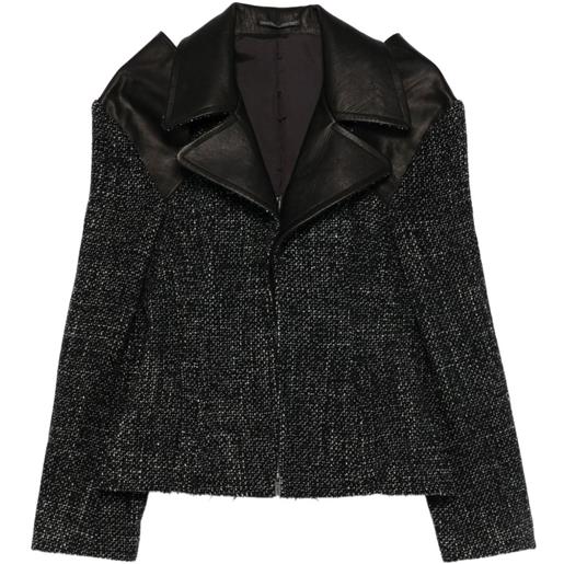 Yohji Yamamoto giacca con inserti - nero