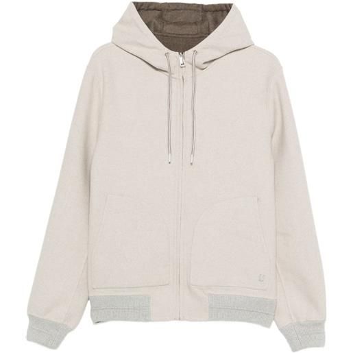 LIU JO giacca con cappuccio e zip - toni neutri