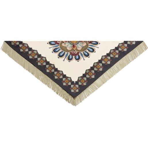 La DoubleJ sciarpa con frange a fiori - verde