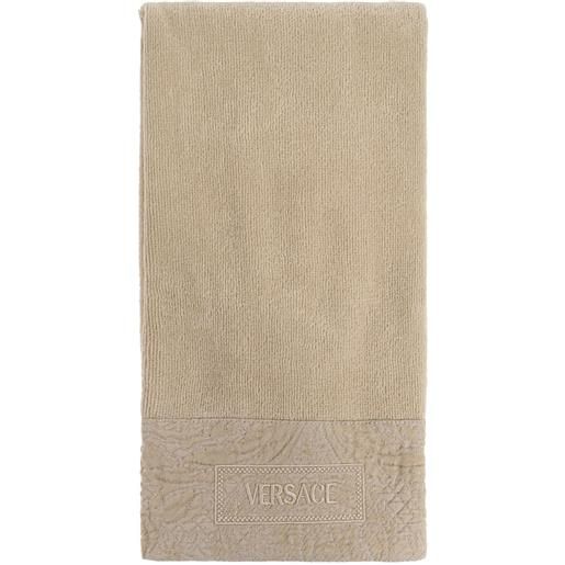 Versace set di 5 asciugamani con logo goffrato - toni neutri
