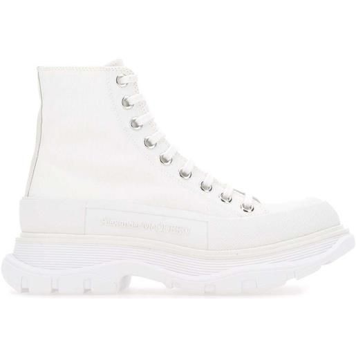 Alexander McQueen stivali tread slick - bianco