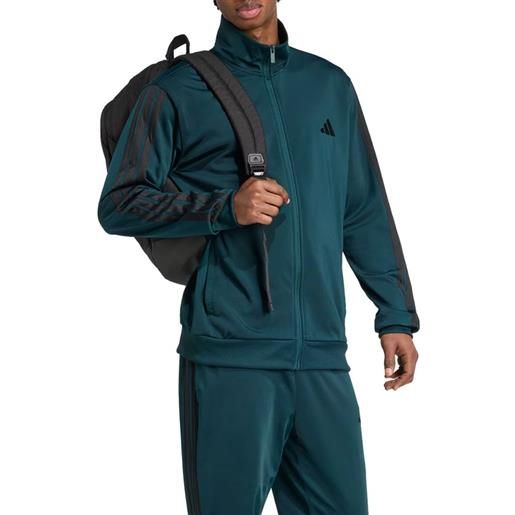 Adidas tuta sportiva verde basic tricot