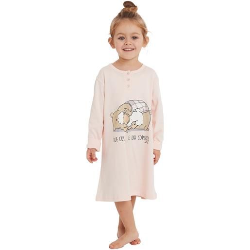 Happy people camicia da notte bambina cotone " due cuori e una coperta"