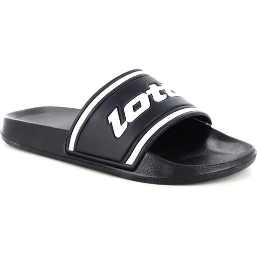Lotto ciabatte uomo nero, slide