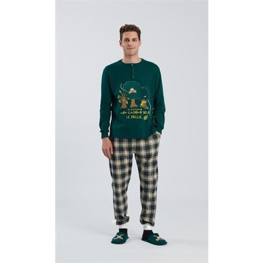 Happy people pigiama uomo "in autunno non cadono solo le foglie"