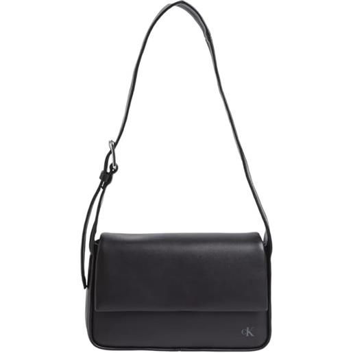 Calvin Klein block flap shoulderbag25, black