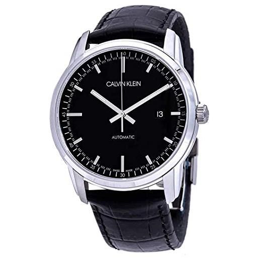 Calvin Klein orologio analogico automatico uomo con cinturino in pelle k5s341cz