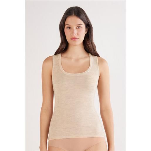 Intimissimi canotta 100% lana merino beige
