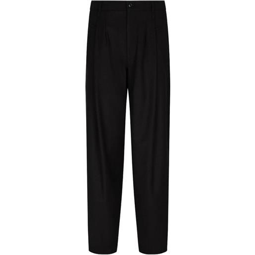 Giorgio Armani pantaloni con pieghe frontali - nero