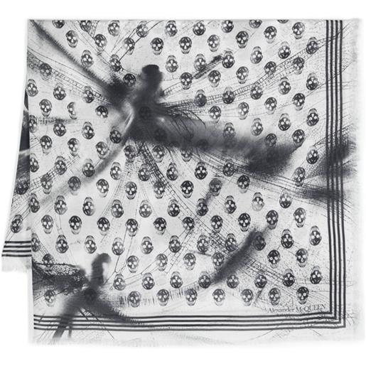 Alexander McQueen foulard con stampa - bianco