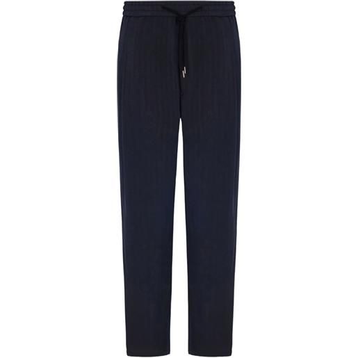 Giorgio Armani pantaloni con vita elasticizzata - blu
