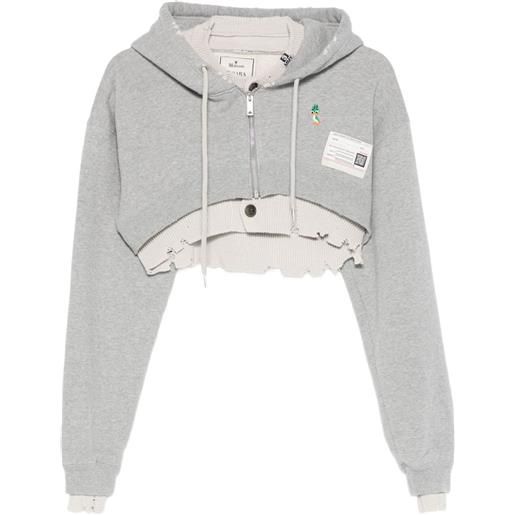 Maison MIHARA YASUHIRO giacca con cappuccio e zip - grigio