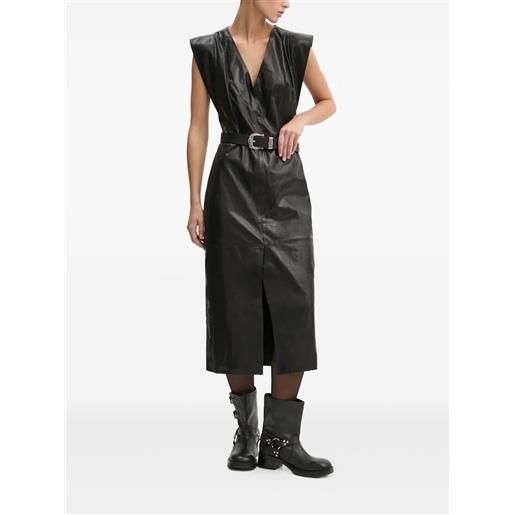 IRO abito midi penelope con spacco - nero
