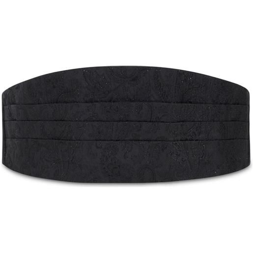 ETRO fascia con stampa paisley jacquard - nero