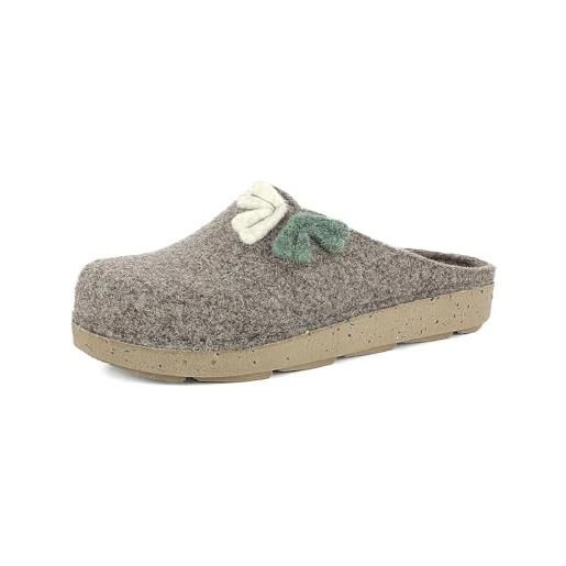 inblu pantofole donna ecofriends con applicazione a fiore, materiale riciclato, tacco 3,5 cm, glicine, 37 eu