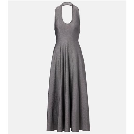 Khaite abito lungo melina con scollo allâamericana