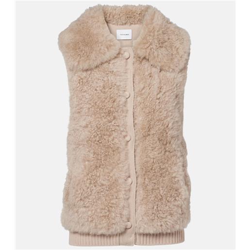 Yves Salomon gilet in shearling