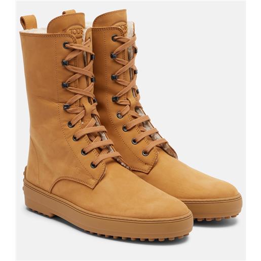 Tod's stivali winter gommino in pelle