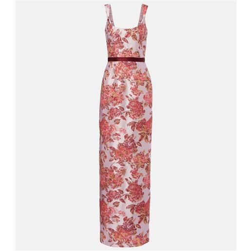 Markarian abito lungo robin in broccato