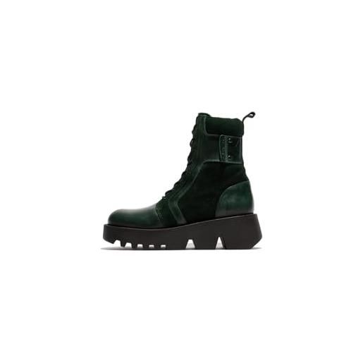 Fly London p501597001 yort597fly stivale alla moda donna, verde, 36 eu