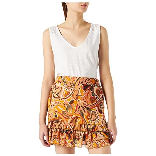 Naf Naf jupe gonna, sahara orange, l donna