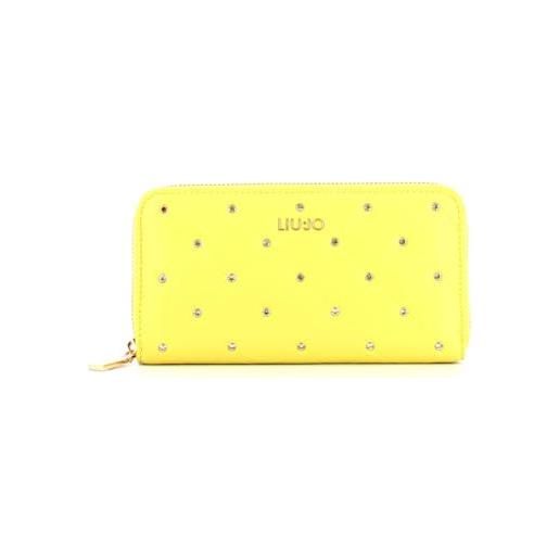 Liu Jo jeans portafoglio con strass zip around endive