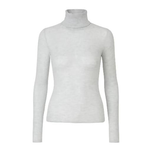 JADEA maglia donna 4066 dolcevita manica lunga in modal e cashmere (perla, xs)