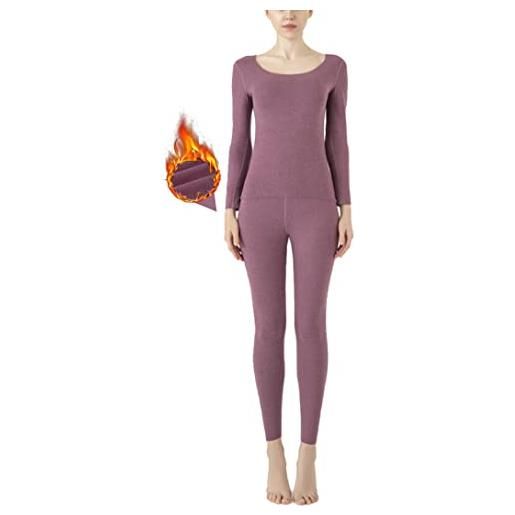 LIPIODOL intimo termico donna maglia termica donna lunga fodera in micro pile pigiama abbigliamento intimo canottiera calda elegante elastica traspirante sportiva