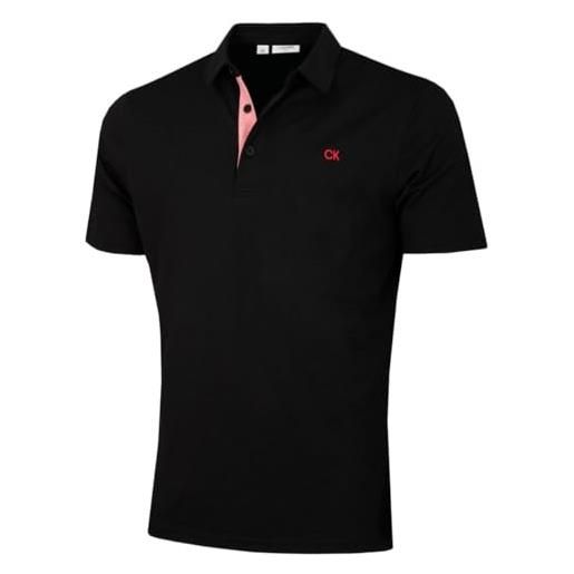 Calvin Klein polo golf uomo in piqué oxford prep campus 2025 - corallo - xl