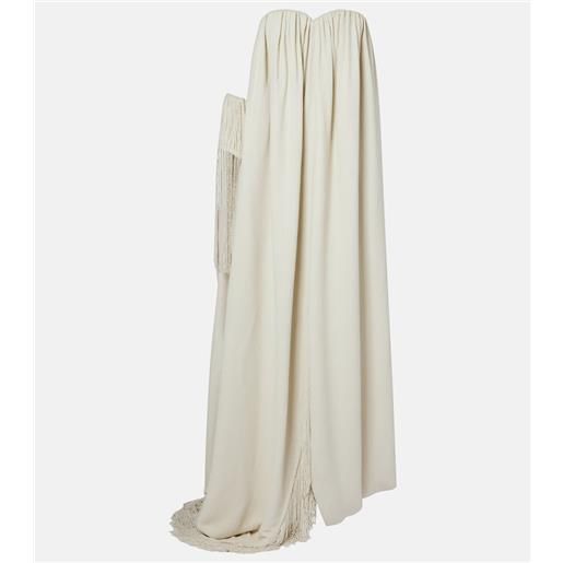 Calvin Klein Collection abito lungo vicky arricciato con frange