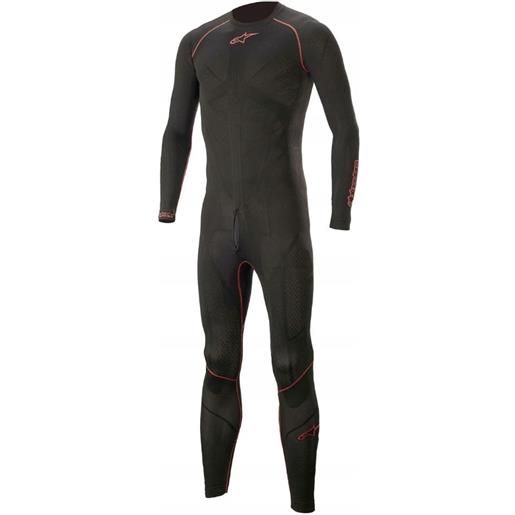 Alpinestars ride tech lite 1 pc tuta termica nera e rossa/2xl, xl/2xl