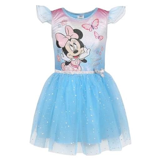 sarcia.eu disney minnie mouse abito blu in tulle a maniche corte, vestito da bambina (it, numero, 134, regular, blu)