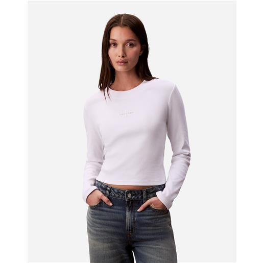 Calvin Klein Jeans logo w - t-shirt - donna - bianco