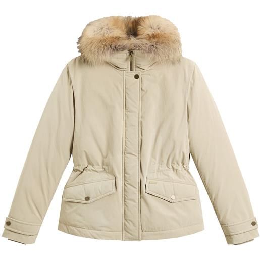 WOOLRICH parka corto con pelliccia racoon grace donna