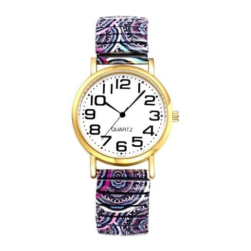 Oidea Orologio Da Donna Bohémien Con Quadrante Grande E Cinturino Elastico – Leggibilità Facile