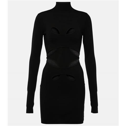 Dion Lee miniabito mobius loop in misto lana