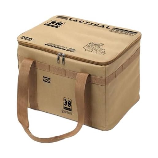 Generico camping storage bag - large moving bags | large zipped storage bags | camping organizer bag | camping cookware organizer tote bag | 30l soft utility container | waterproof duffel for garage beach