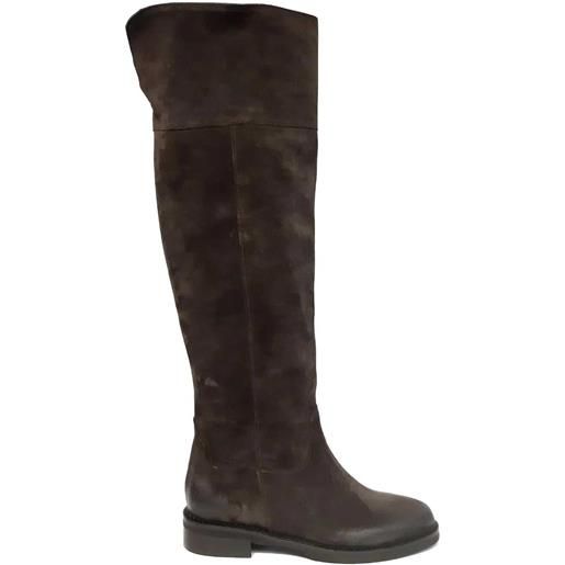 MAD MIND stivale alto al ginocchio camocio testa di moro