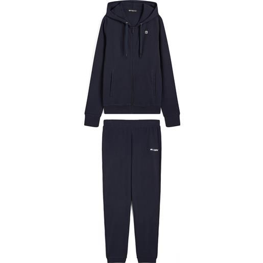 Freddy tuta sportiva in interlock con felpa cappuccio e zip