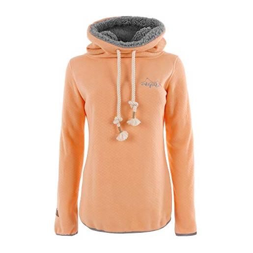 Idealer Pulverschnee idepul pullover in pile da donna con corde grandi, collo alto e pile di orsacchiotto, colore nero, taglia m