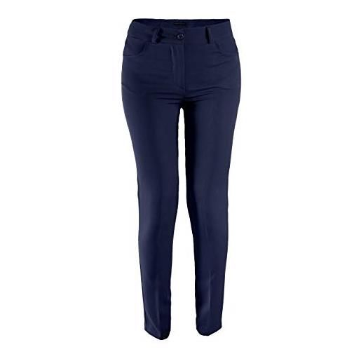 CODICE DONNA pantalone donna casual 7/8 gamba stretta slim fit con tasche made in italy 0948 blu 42