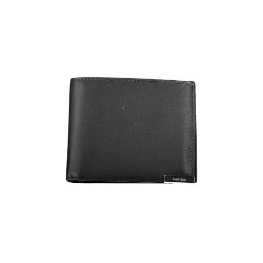 Calvin Klein modern plaque bifold 6cc w/bill k50k509975, portafogli uomo, nero (ck black), os
