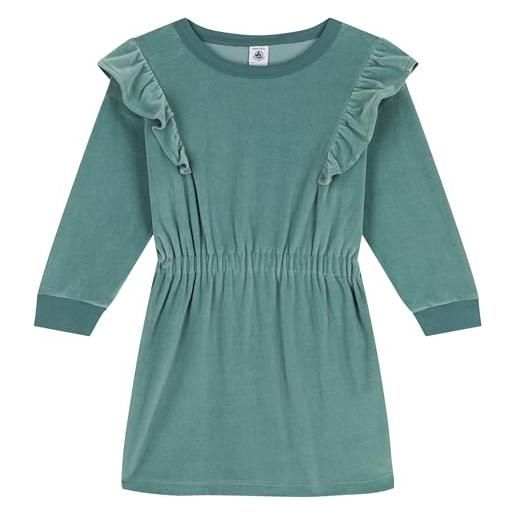 Petit Bateau a0852, abito a maniche lunghe bambine e ragazze, verde brut, 3 anni