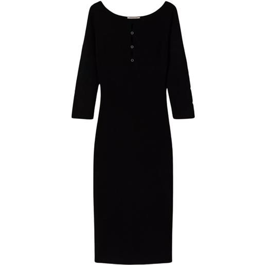 Twinset Milano twinset abito donna longuette in maglia con cut out e borchie nero xs, s